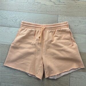 TNA Cozy boyfriend sweat shorts orange